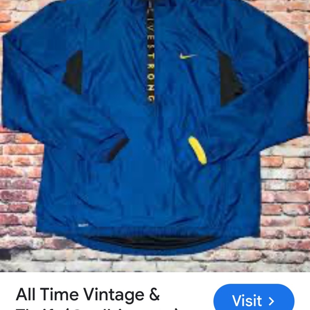 Nike Blue and Yellow Windbreaker Lightweight Athletic Jacket